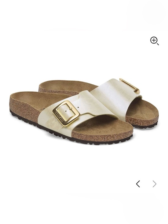 Birkenstock Shoes - Birkenstock Catalina Cushion Buckle Sandals - Graceful Pearl White - Size 40